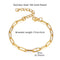 Punk Paperclip Chain Link Bracelets Female Gold Color Stainless Steel Adjustable 17+5Cm Hand Chains for Women Jewelry Gift